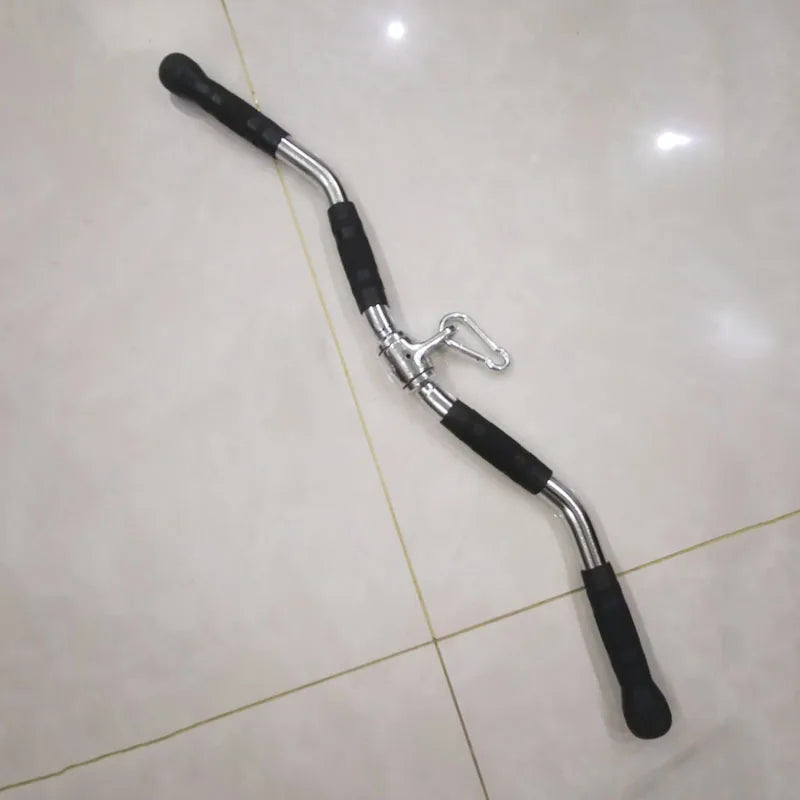 Fitness Solid T-bar, V-Bar Heavy Duty Load Bearing Lat Pull Down Bar,Fine Polishing Sitting Rowing Fitness Equipment Accessories