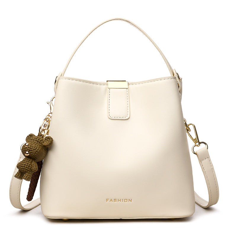 Fashionable autumn handheld bucket bag, simple and elegant messenger bag