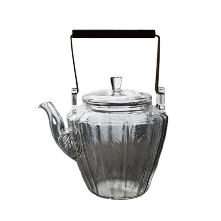 High Borosilicate Glass Household Teapot Set, Glass Kettle for Brewing Tea, Simple Tea Set