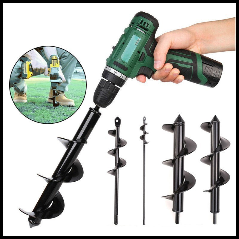 Factory Direct supply ground drill spiral rod twist drill garden plant garden vegetable field loose soil hand electric ground drill bit