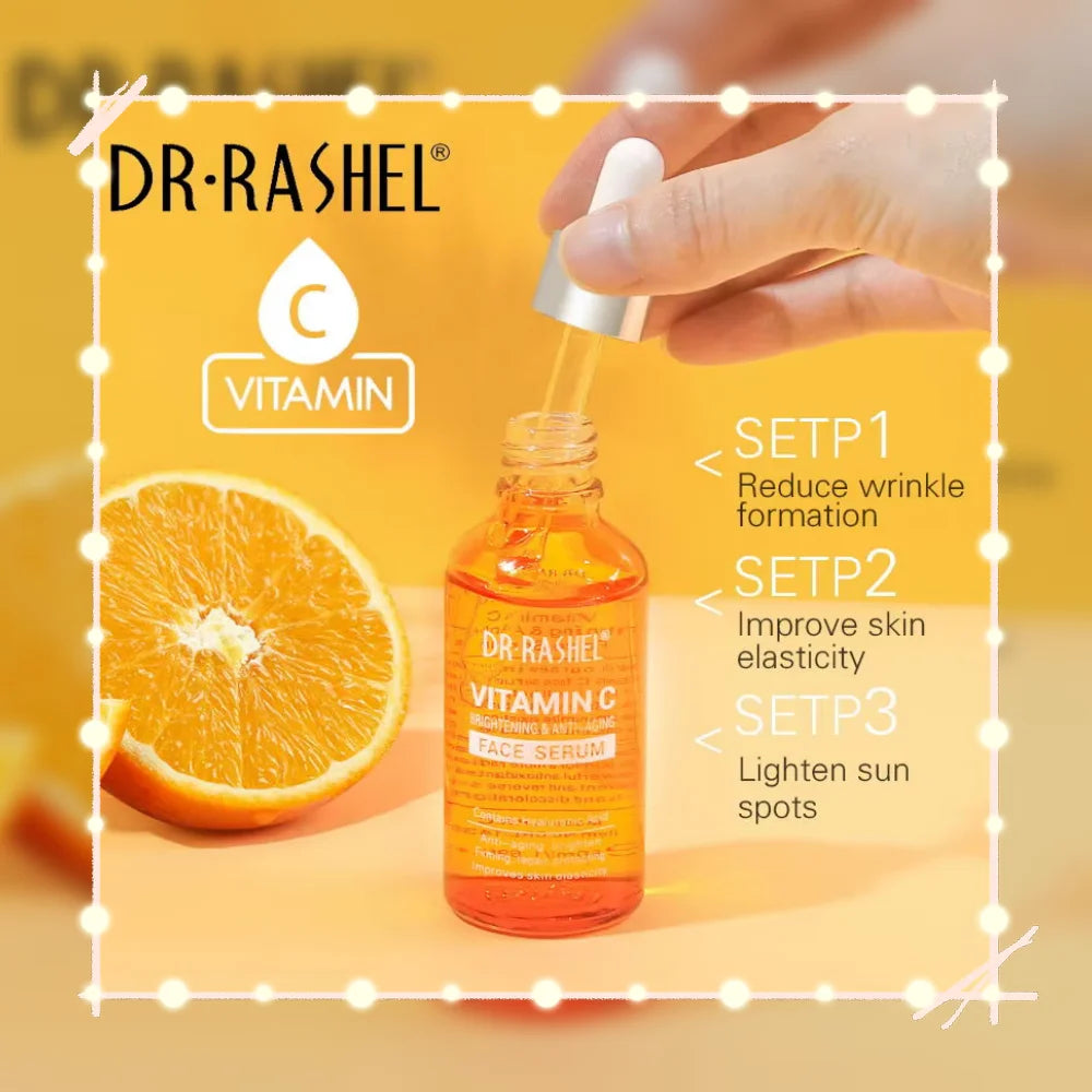 DR.RASHEL Vitamin C Liquid Hydration Moisturizing Repair Improves Skin Firmness Elasticity VC Facial Serum 50ml