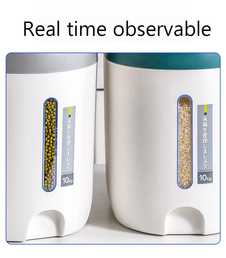 Rice Dispenser Kitchen Organizer And Storage Container Home Box Cereal Jar Botes Cocina Almacenaje Alimentos