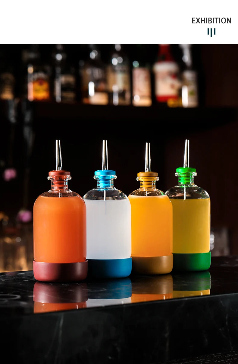 Bar Bartending With Bottomed Juice Drinks Soaking Wine Bottles Homebrew Wine Bottles Fruit Wine Bottles Empty Wine Bottles