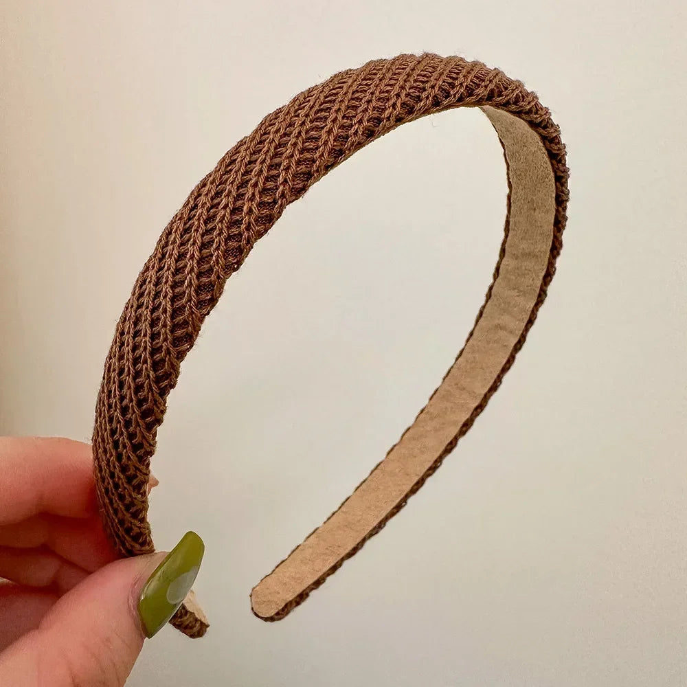 Simple Retro Style Retro Black White Bezel Vintage Bride Girls Accessory  Hair hoops for Women