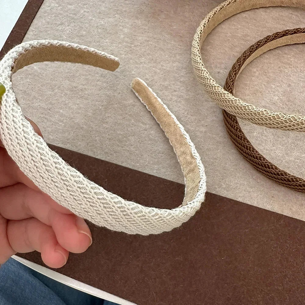 Simple Retro Style Retro Black White Bezel Vintage Bride Girls Accessory  Hair hoops for Women