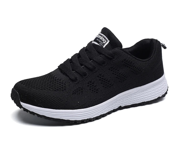 New Fashion Breathable Trainers Comfortable Sneakers Mesh Fabric Lace Up Women's Tennis Shoes For Women