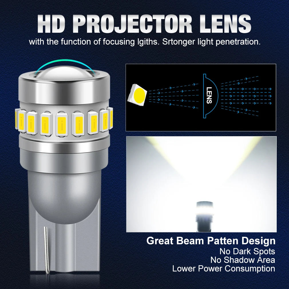 XSTORM T10 W5W LED Canbus No Error 194 168 Bulb 5W5 5W 12V 1000LM Super Bright Car Interior Side Light License Plate Lamp Auto