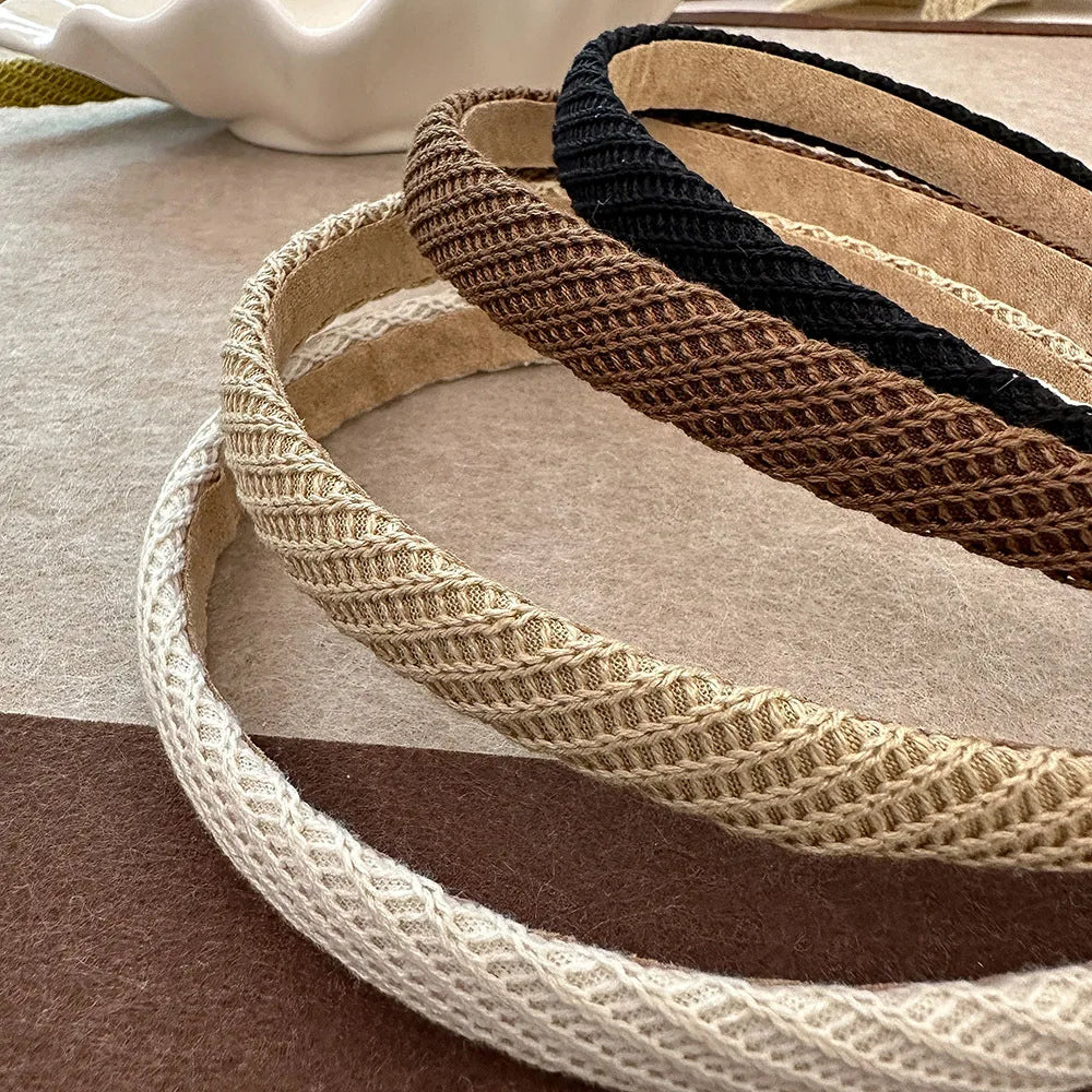 Simple Retro Style Retro Black White Bezel Vintage Bride Girls Accessory  Hair hoops for Women