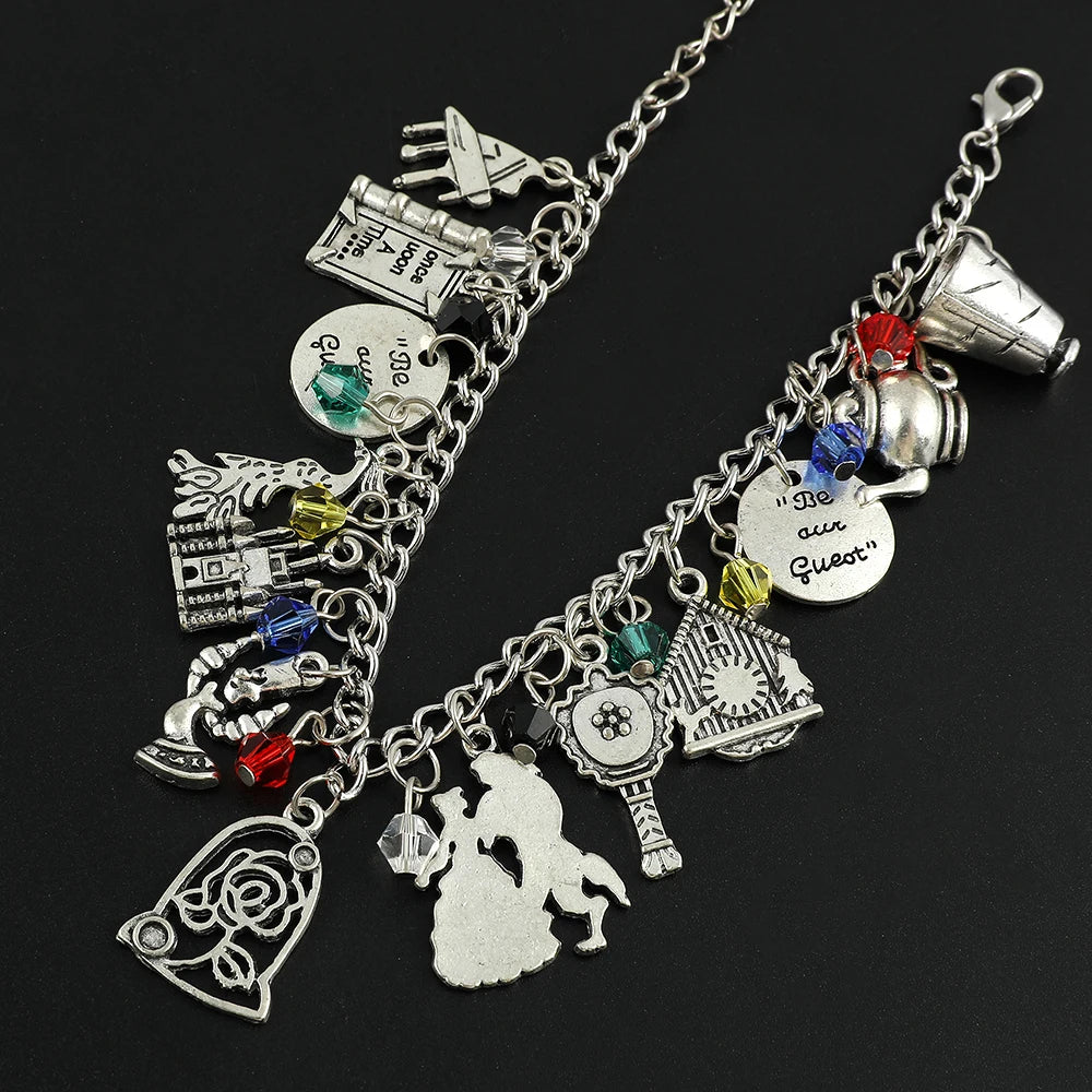 Pulseira A Bela e a Fera - Joia Fashion para Cosplay e Festas