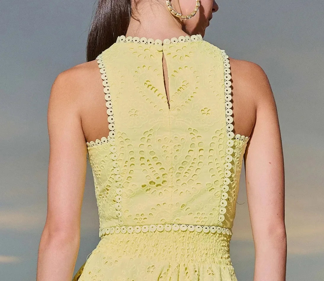 New in Spring Summer New Solid Color Round Neck Sleeveless Long Dress Set INS Leisure Resort Loose Two-piece Set