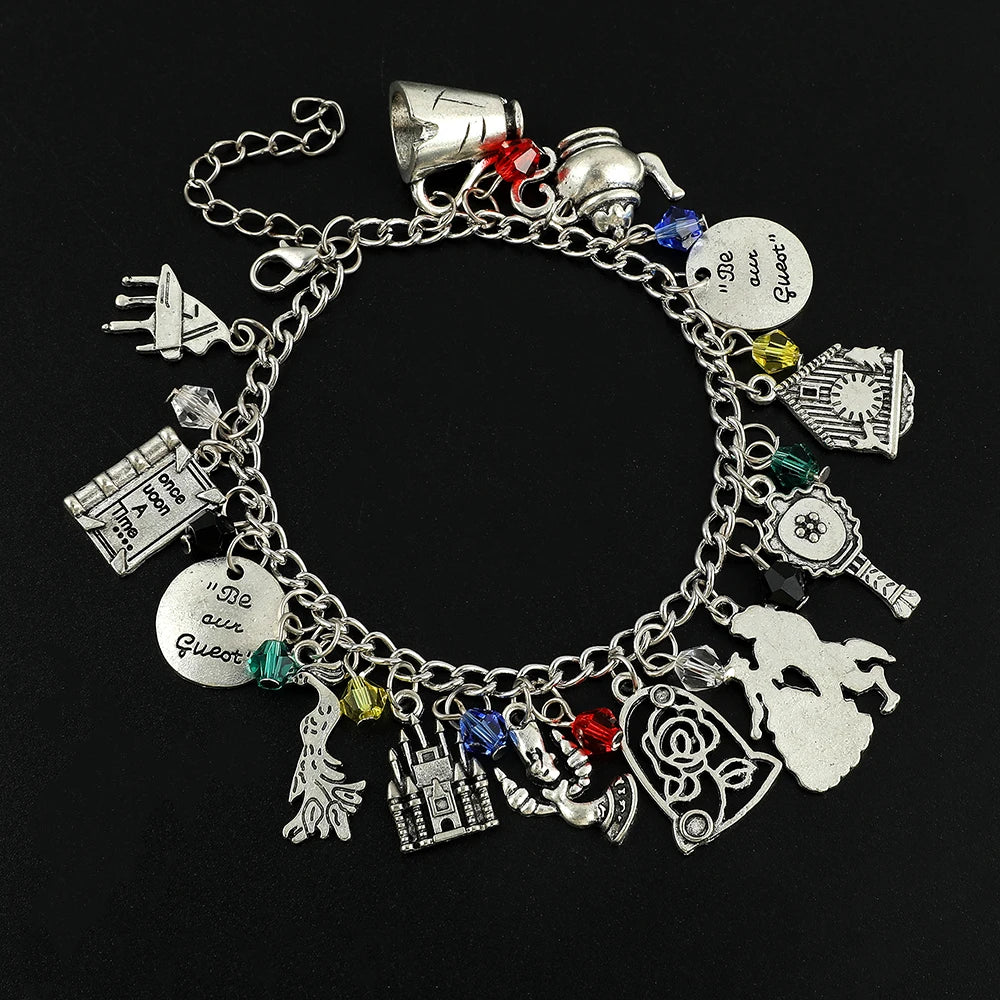 Pulseira A Bela e a Fera - Joia Fashion para Cosplay e Festas