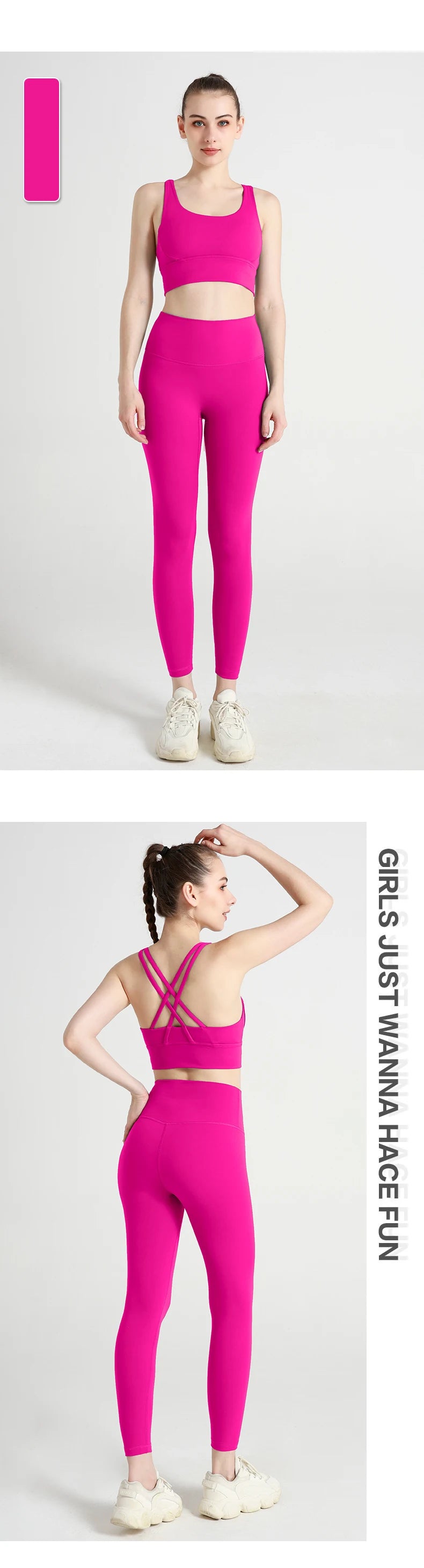 Yoga Clothes Women's Tracksuit Quick Dry Set Breathable Fitness Suit Fitness Clothing Sports Bra Leggings Suit