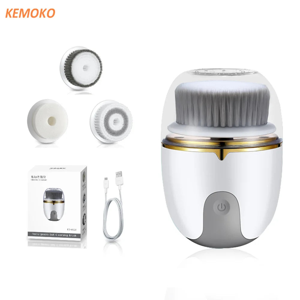 3-in-1 Ultrasonic Facial Cleanser - Electric Pore Cleaner & Blackhead Remover