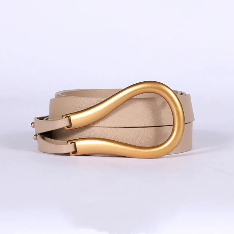 Belt, women's cool Instagram style, European and American fashion, versatile horseshoe buckle decoration, suit with dress, shirt