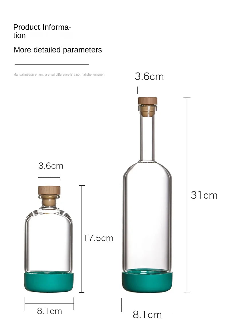 Bar Bartending With Bottomed Juice Drinks Soaking Wine Bottles Homebrew Wine Bottles Fruit Wine Bottles Empty Wine Bottles