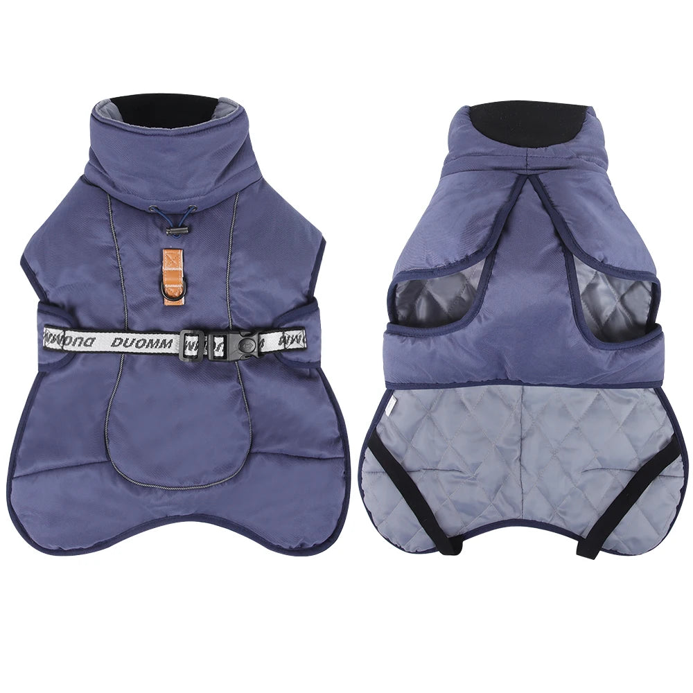 Winter Warm Windproof Big Dog Jacket for Medium Large Doggy Vest Coats Reflective Labrador Golden Retriever Clothes Pet Costume