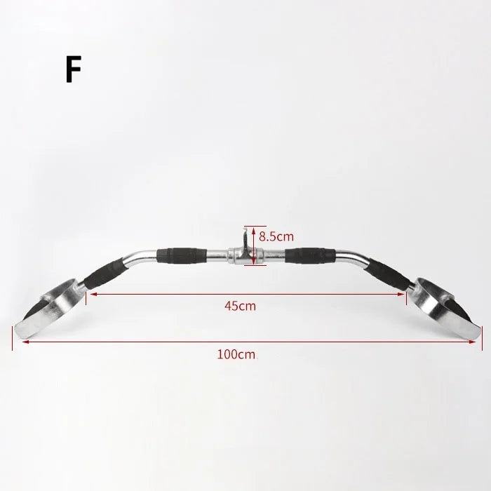 Fitness Solid T-bar, V-Bar Heavy Duty Load Bearing Lat Pull Down Bar,Fine Polishing Sitting Rowing Fitness Equipment Accessories