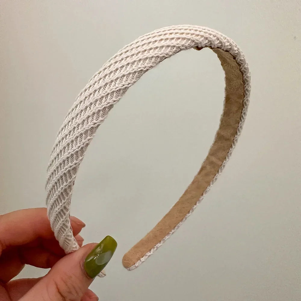 Simple Retro Style Retro Black White Bezel Vintage Bride Girls Accessory  Hair hoops for Women