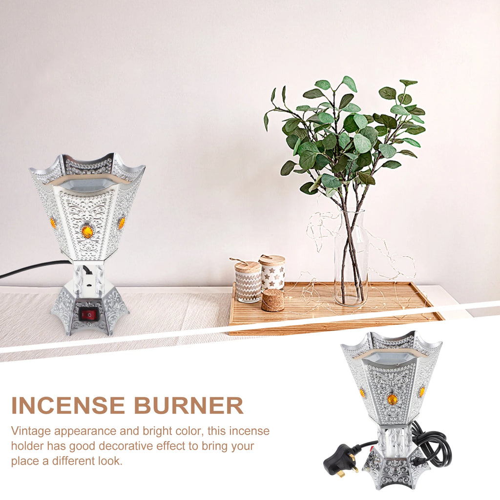 Electric Incense Retro Censer Burner nament Arab Metal Decorative Burners Therapy Relaxing Reusable Home Item