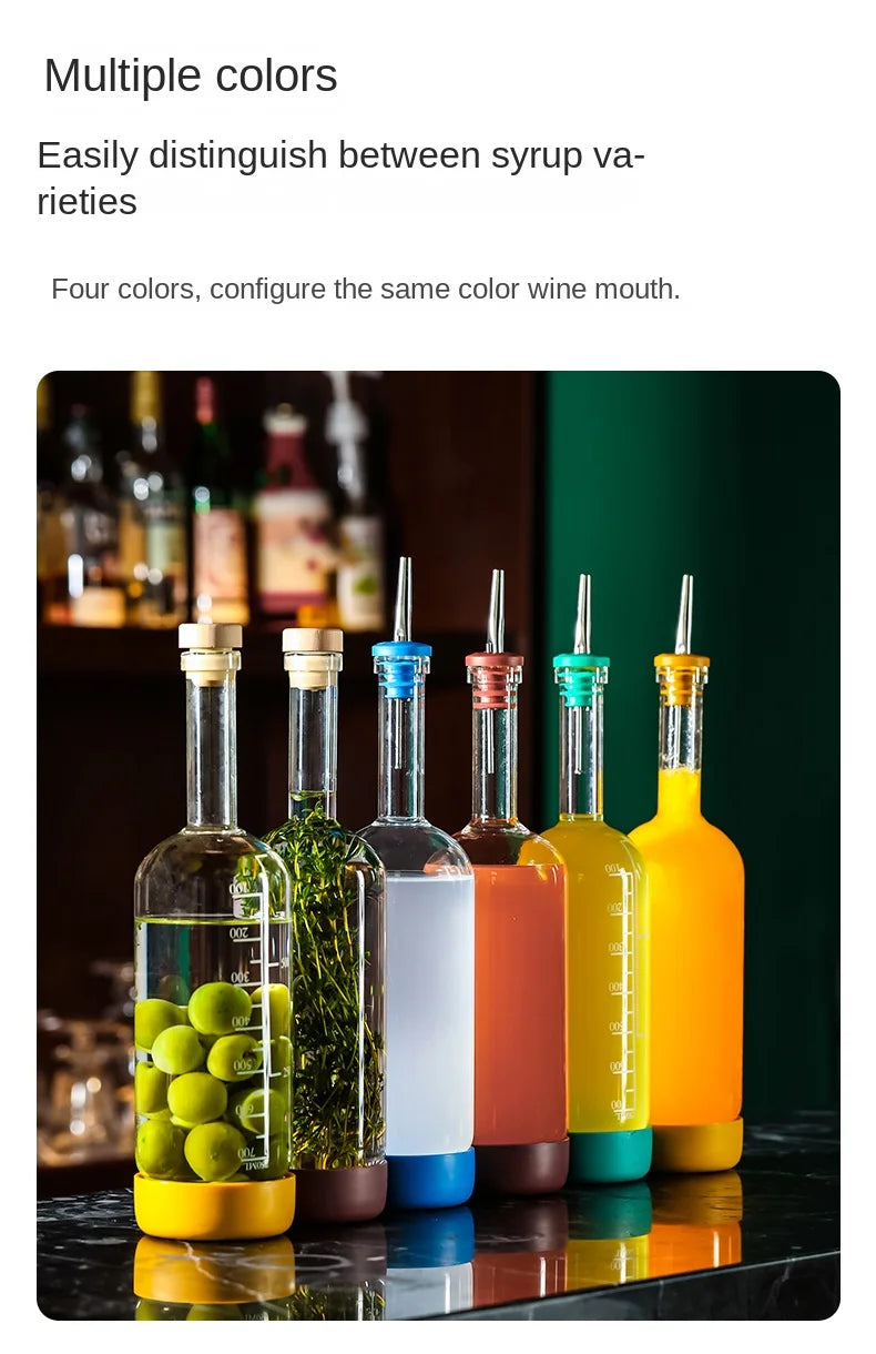 Bar Bartending With Bottomed Juice Drinks Soaking Wine Bottles Homebrew Wine Bottles Fruit Wine Bottles Empty Wine Bottles