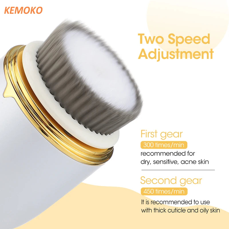 3-in-1 Ultrasonic Facial Cleanser - Electric Pore Cleaner & Blackhead Remover