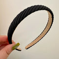 Simple Retro Style Retro Black White Bezel Vintage Bride Girls Accessory  Hair hoops for Women