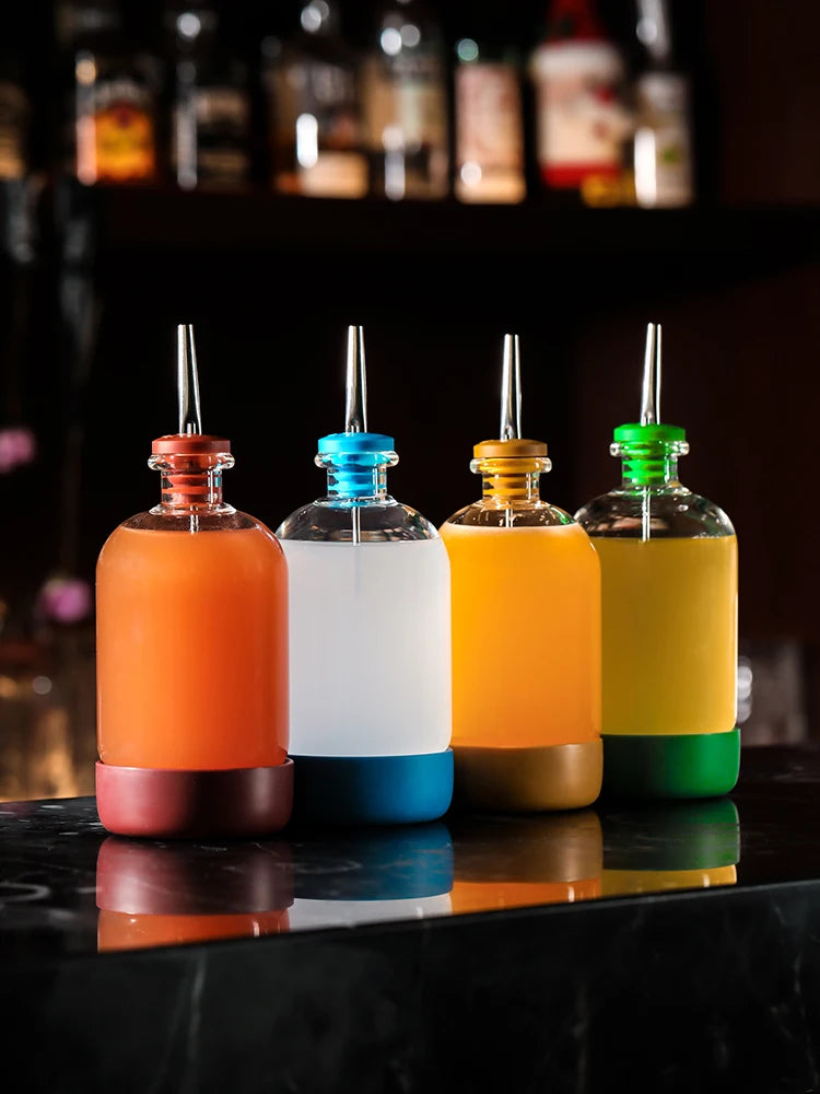 Bar Bartending With Bottomed Juice Drinks Soaking Wine Bottles Homebrew Wine Bottles Fruit Wine Bottles Empty Wine Bottles