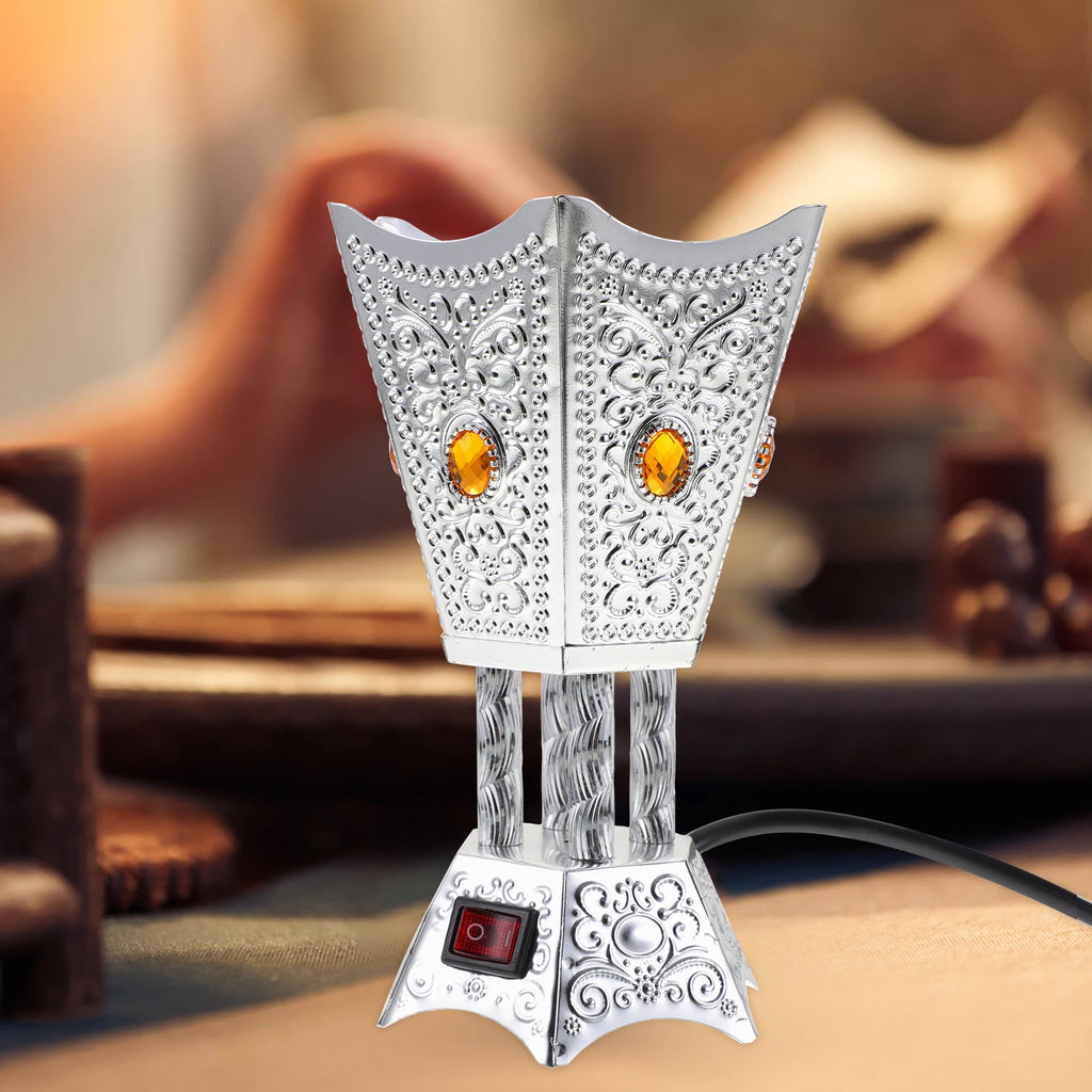 Electric Incense Retro Censer Burner nament Arab Metal Decorative Burners Therapy Relaxing Reusable Home Item
