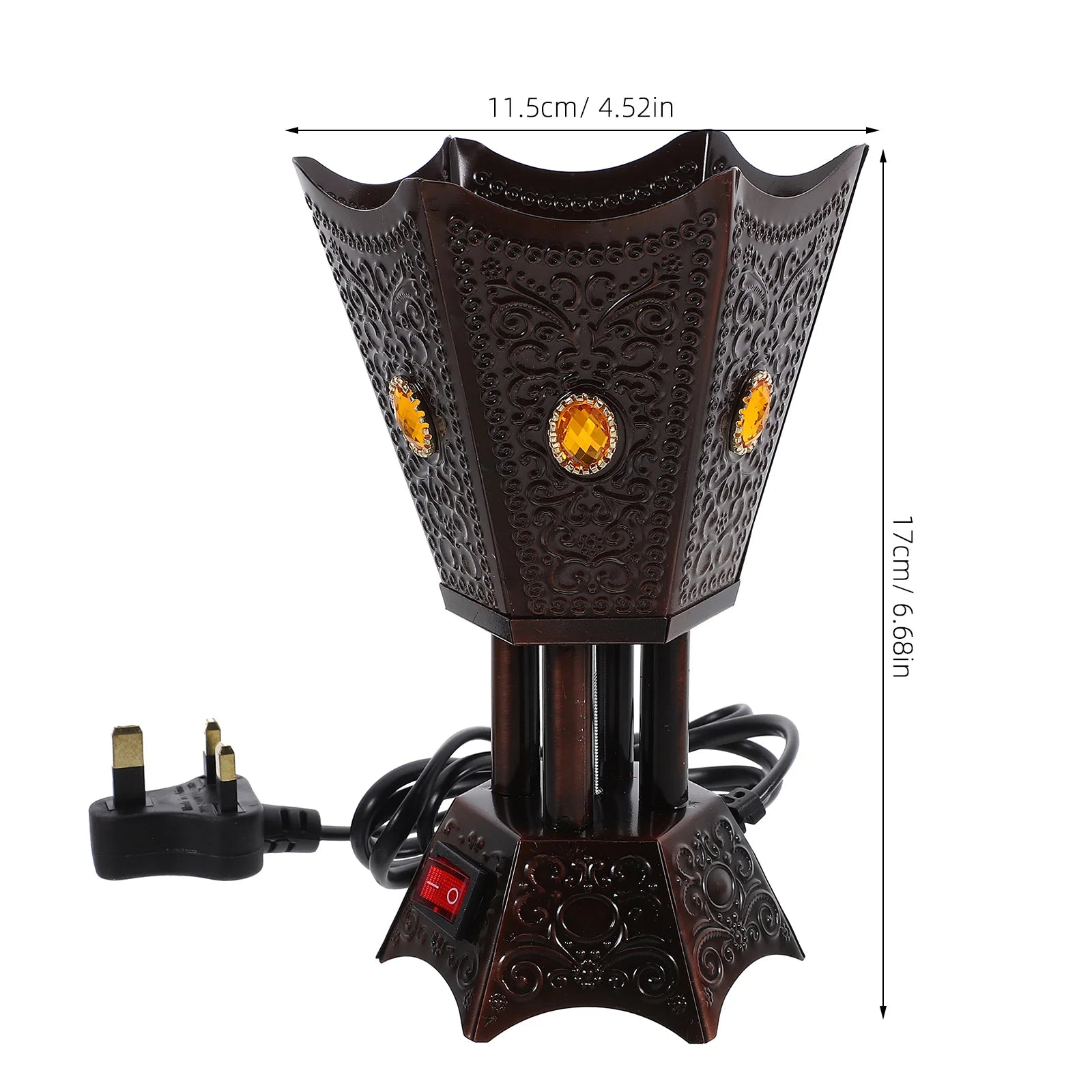 Electric Incense Retro Censer Burner nament Arab Metal Decorative Burners Therapy Relaxing Reusable Home Item