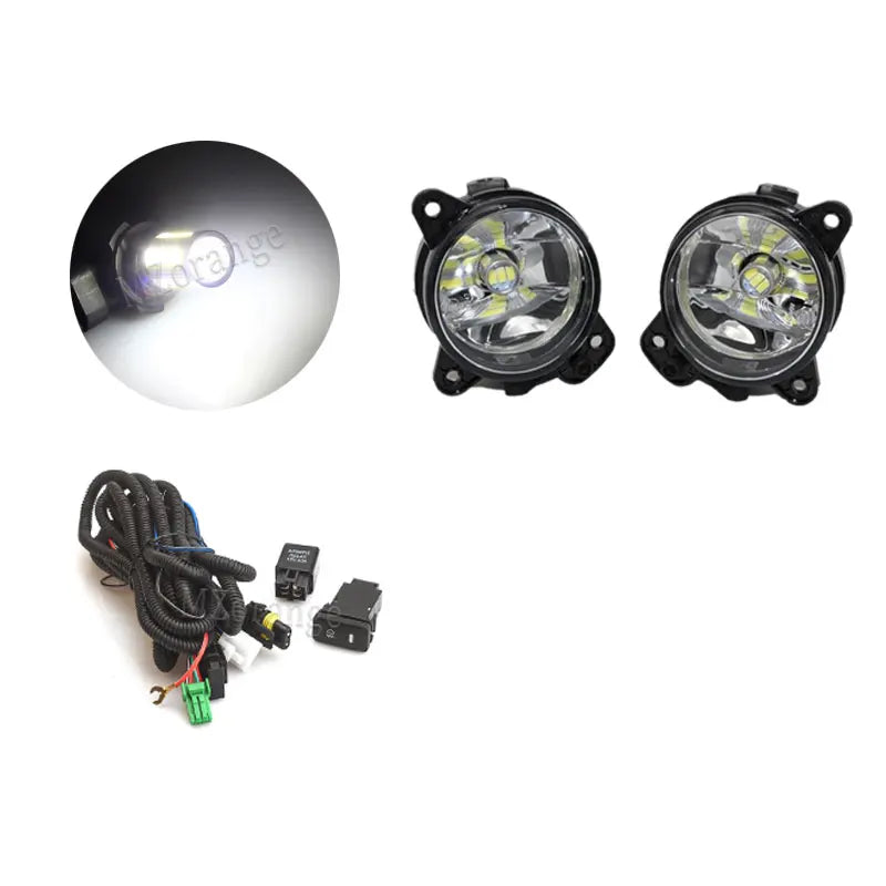 Fog Lights LED for VW T5 Transporter Multivan Caravelle 2003-2010 Gray Fog Lamp Cover Grill Wire Harness Switch Kit Accessories