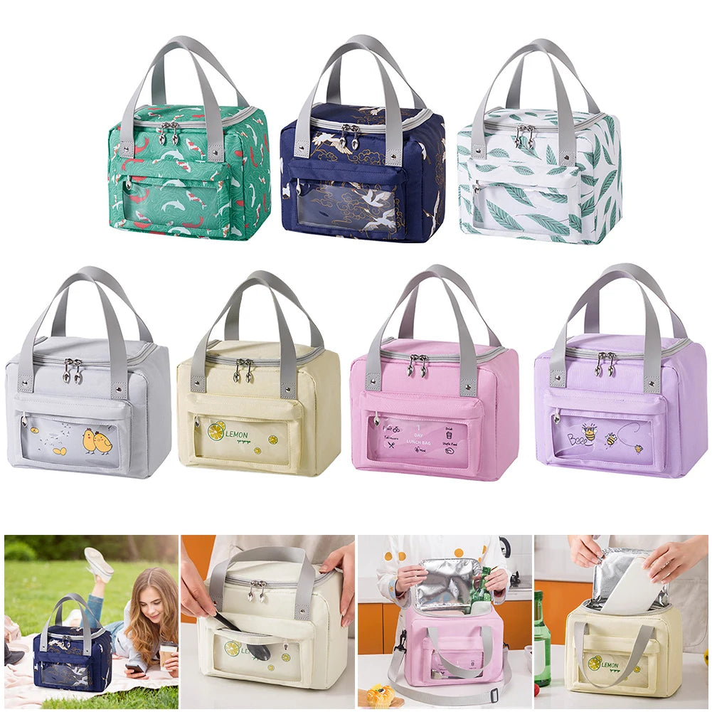 Camping Lunch Cooler Bag Folding Insulation Picnic Ice Pack Food Thermal Bag Drink Carrier Insulated Bags Beer Delivery Bag