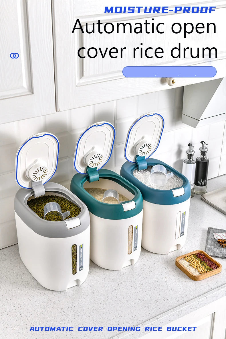 Rice Dispenser Kitchen Organizer And Storage Container Home Box Cereal Jar Botes Cocina Almacenaje Alimentos