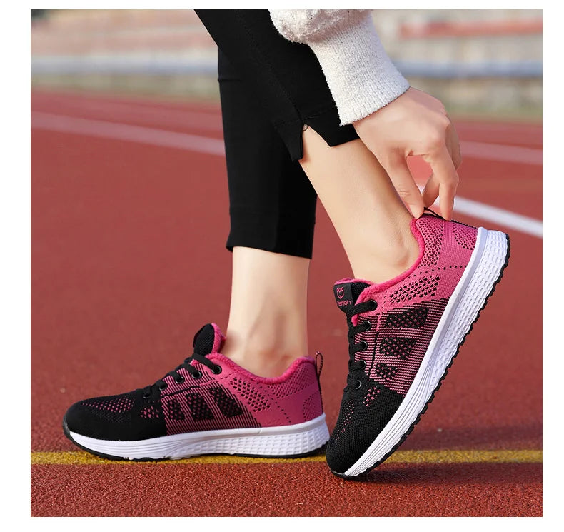 Women Sport Shoes Fashion Platform Sneakers Ladies Spring Winter Flats Running Shoes for Woman