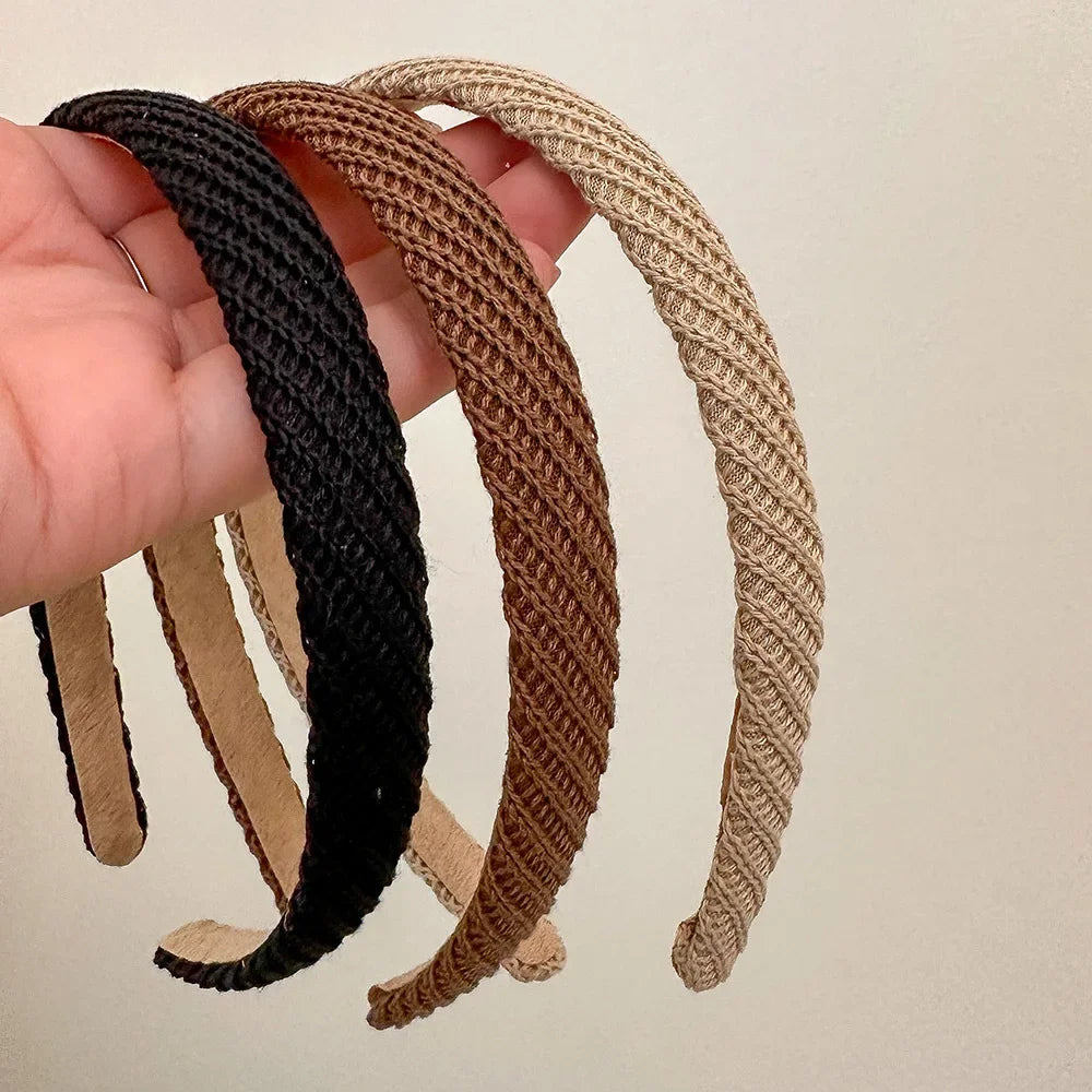 Simple Retro Style Retro Black White Bezel Vintage Bride Girls Accessory  Hair hoops for Women