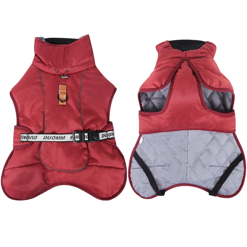 Winter Warm Windproof Big Dog Jacket for Medium Large Doggy Vest Coats Reflective Labrador Golden Retriever Clothes Pet Costume