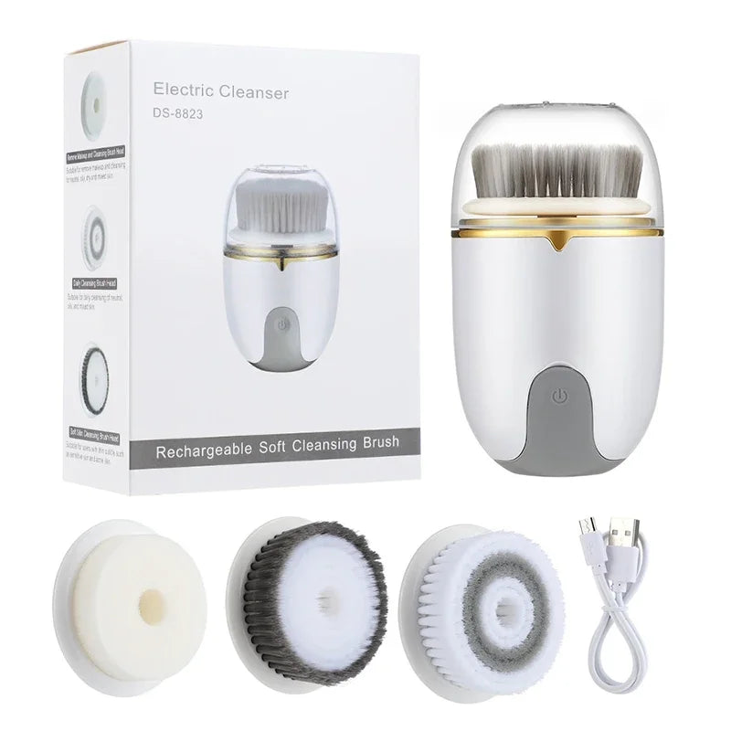 3-in-1 Ultrasonic Facial Cleanser - Electric Pore Cleaner & Blackhead Remover