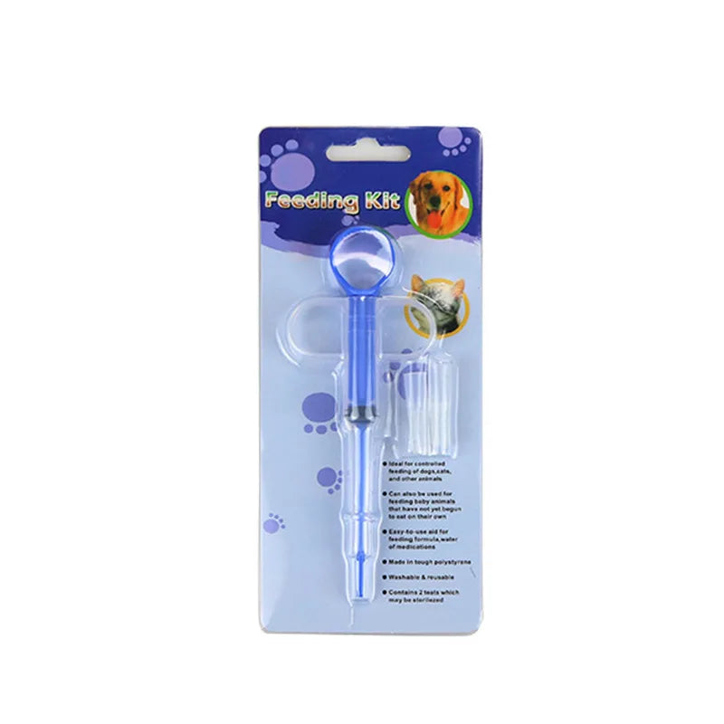 Pet medicine feeder syringe for cats and dogs pill dispenser