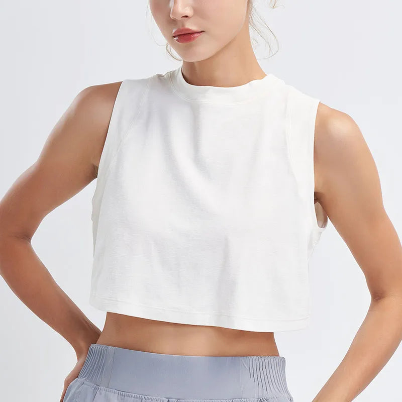 Sports Shirt Vest Loose Seamless Breathable Quick Drying Top Gym Running Fitness Yoga Clothing For Women