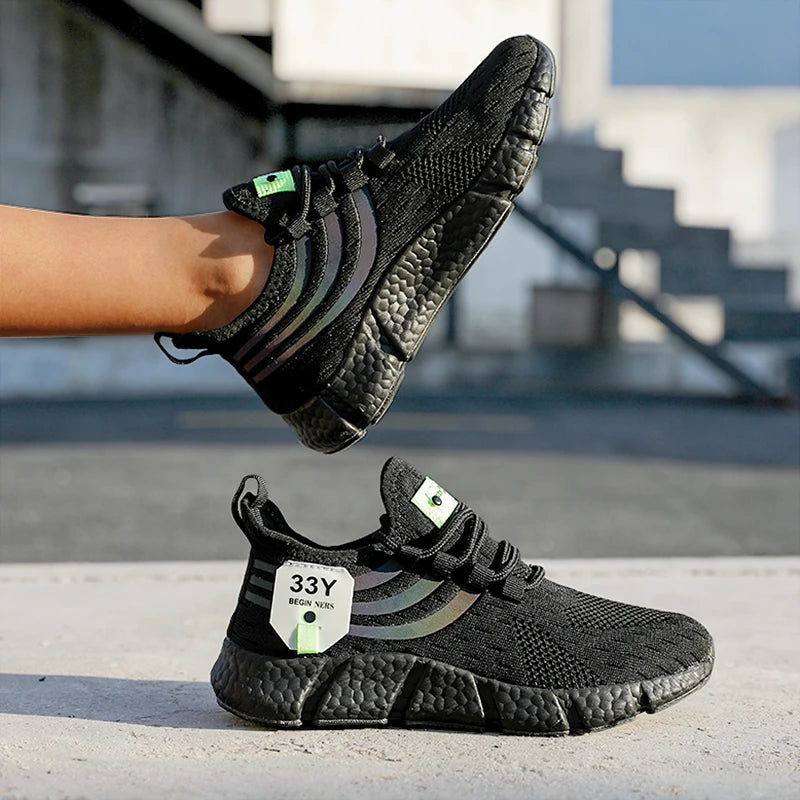 Women Casual Sports Shoes Breathable Lightweight Sneakers Anti-slip Flats Outdoor Running Walking Shoes Female Vulcanized Shoes