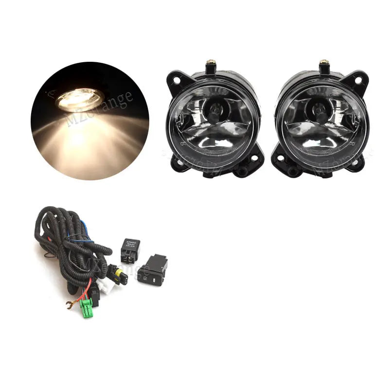 Fog Lights LED for VW T5 Transporter Multivan Caravelle 2003-2010 Gray Fog Lamp Cover Grill Wire Harness Switch Kit Accessories