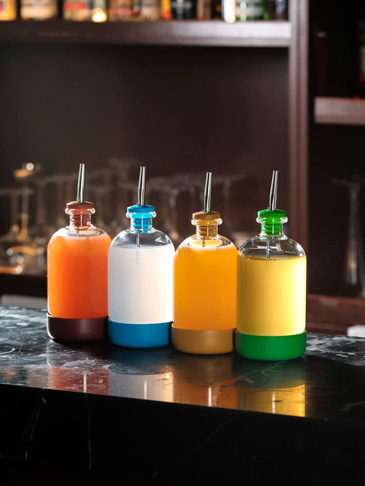 Bar Bartending With Bottomed Juice Drinks Soaking Wine Bottles Homebrew Wine Bottles Fruit Wine Bottles Empty Wine Bottles