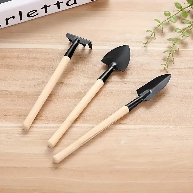 3pcs Gardening Tools, Including a Flower Rake Filled with Vegetable Seeds, a Spade for Succulents, And Potting Supplies for Plan