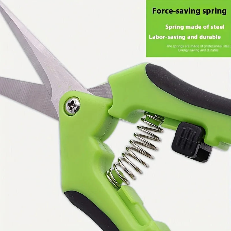 Garden Stainless Steel Flower Scissors Pruning Fruit Pruning Grape Pruning Straight Head Gardening Scissors Pruning Flowers