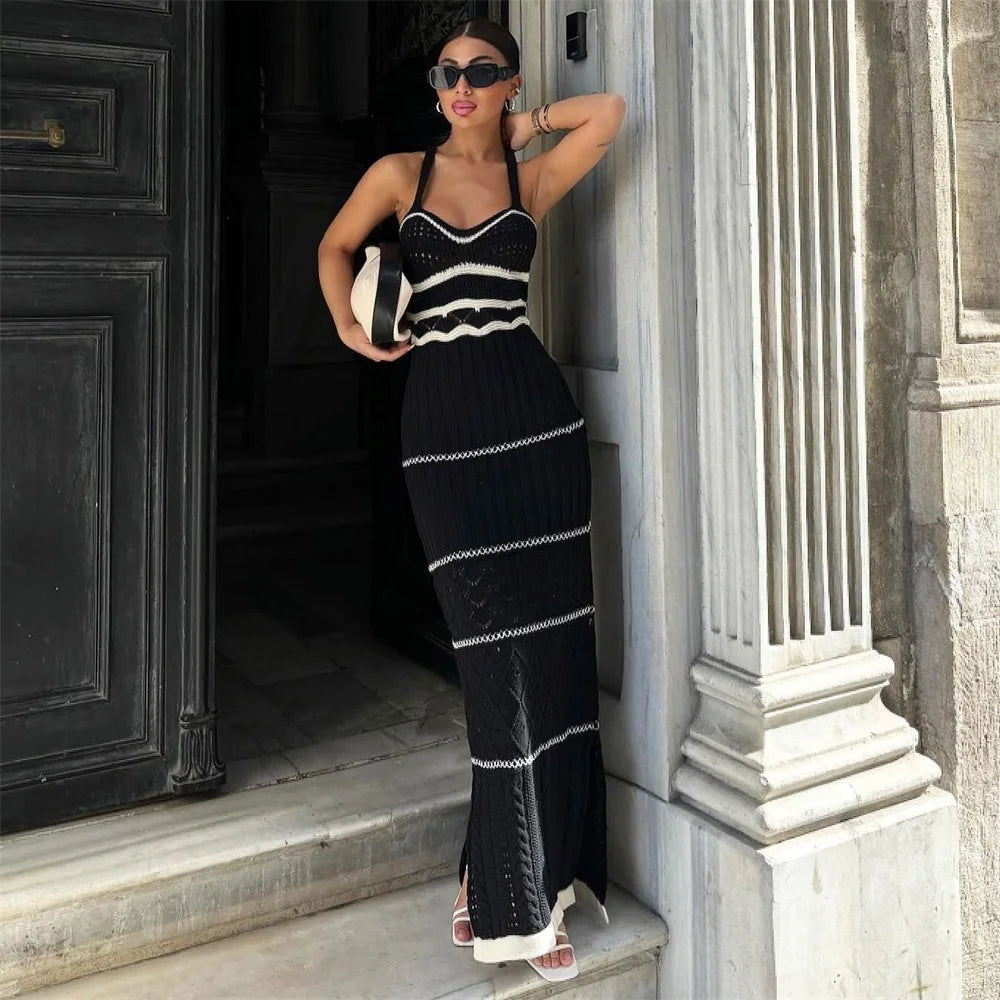 Vestido Longo - Tricot Elegante Feminino