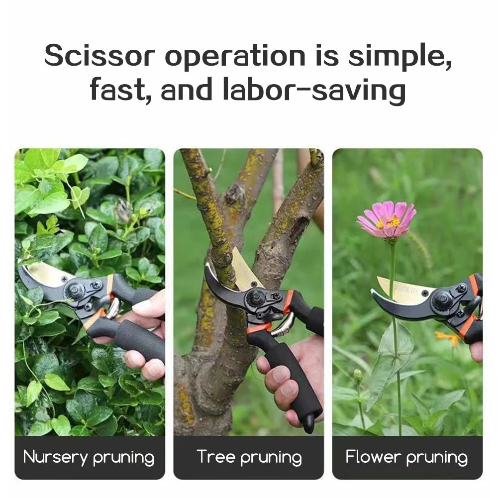 Garden Pruning Scissors,Non-Slip Gardening Scissors Clippers,Portable Plant Cutter Home Gardening Scissors,Gardening Tools