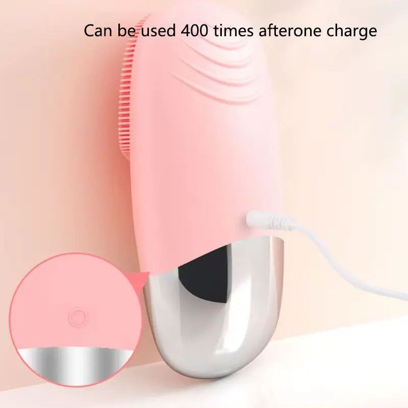 Electric Silicone Facial Cleansing Brush - Rechargeable Waterproof Face Cleanser