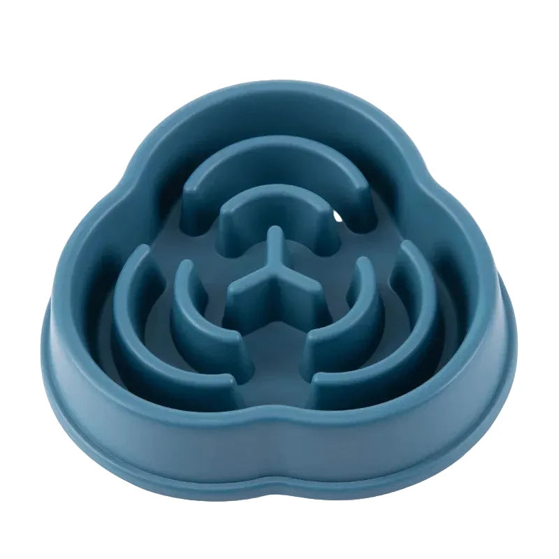 Pet Cat Dog Slow Food Bowl Fat Help Healthy Round Anti-choking Thickened And Non-slip Multiple Colors Shapes