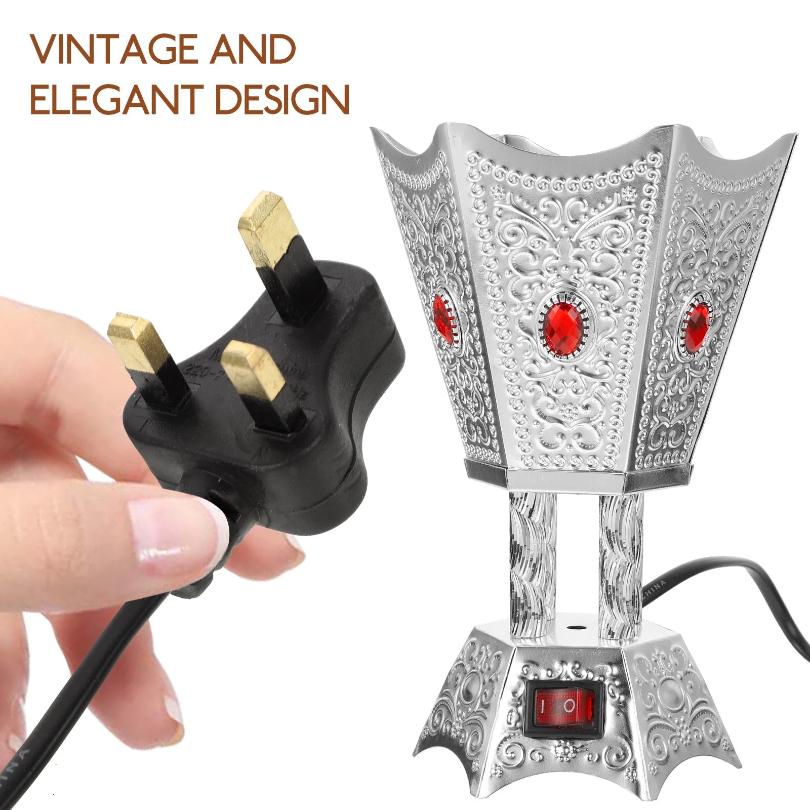 Electric Incense Retro Censer Burner nament Arab Metal Decorative Burners Therapy Relaxing Reusable Home Item