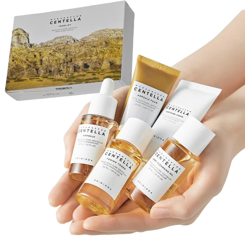 Centella Travel Travel Kit Toner Ampoule Soothing Cream Cleansing Oil Ampoule Foam Skincare Box Gift Sets Mothers Day Gifts