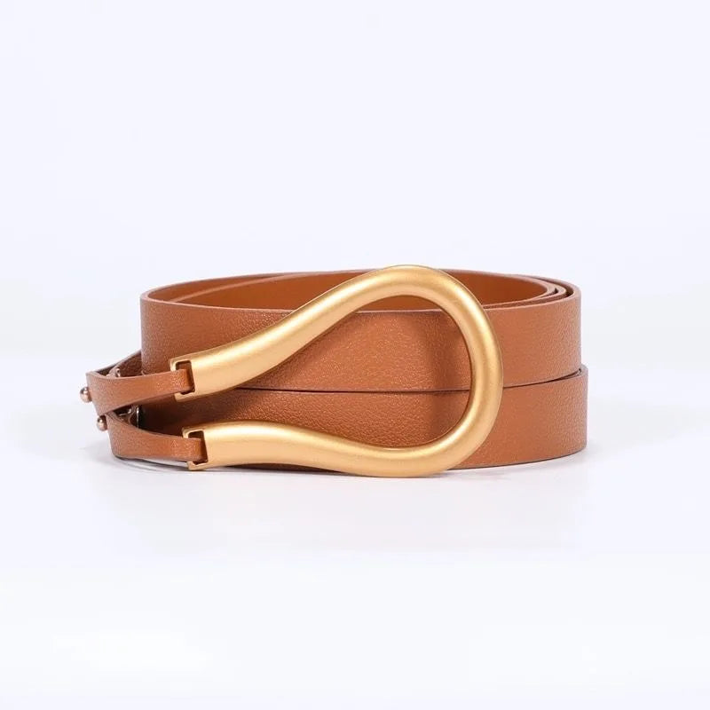 Belt, women's cool Instagram style, European and American fashion, versatile horseshoe buckle decoration, suit with dress, shirt